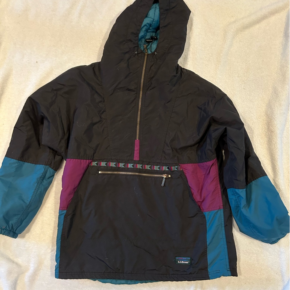 LL BEAN Men’s M regular 3/4 zip Thinsulate 3M lined Anorak. Warm!!!!